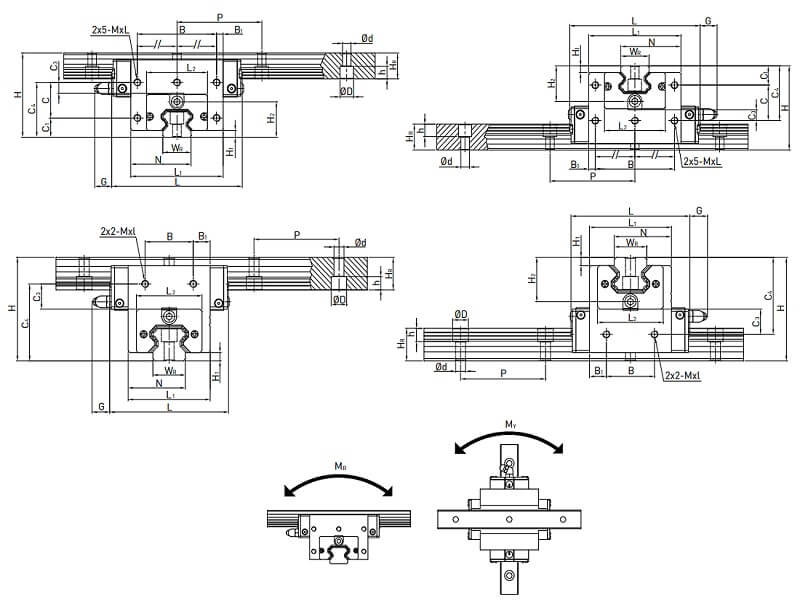 HIWIN Slide Rail Linear Block AG