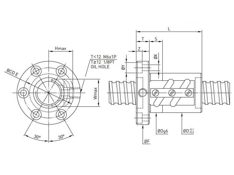 Cấu Tạo Chi Tiết Của Trục Vitme Mini T8 HIWIN chính hãng tại Đại Lý Chính Thức HIWIN OrbiMech